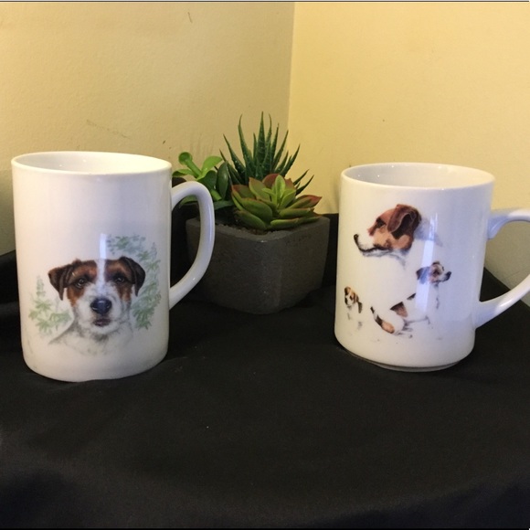 Set of 2 Russell Terrier Mugs - Picture 1 of 4